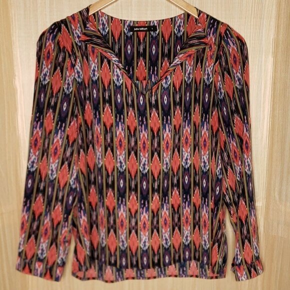 Julie Billiart Womens Aztec Pullover Blouse Large - Picture 1 of 5